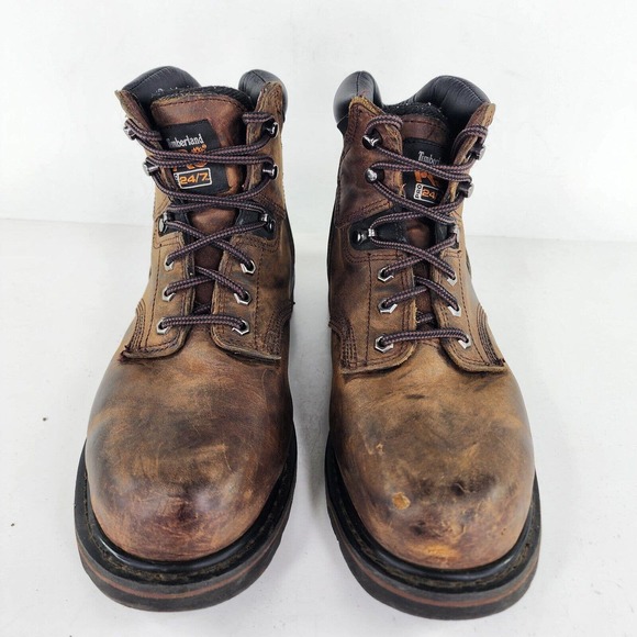 Timberland PRO Men's 6" Pit Boss Steel Toe US 9.5 Brown Industrial Work Boot - Picture 3 of 12